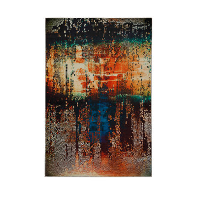 Premium Woven Carpet, 2.6 x 4.0 Feet | 100% Polyester, Antibacterial, Non-Slip Underside | 3D Digital Printing, Machine Washable, Pile Height: 0.04 in | Ideal for Living Room, Bedroom, and Home Decor