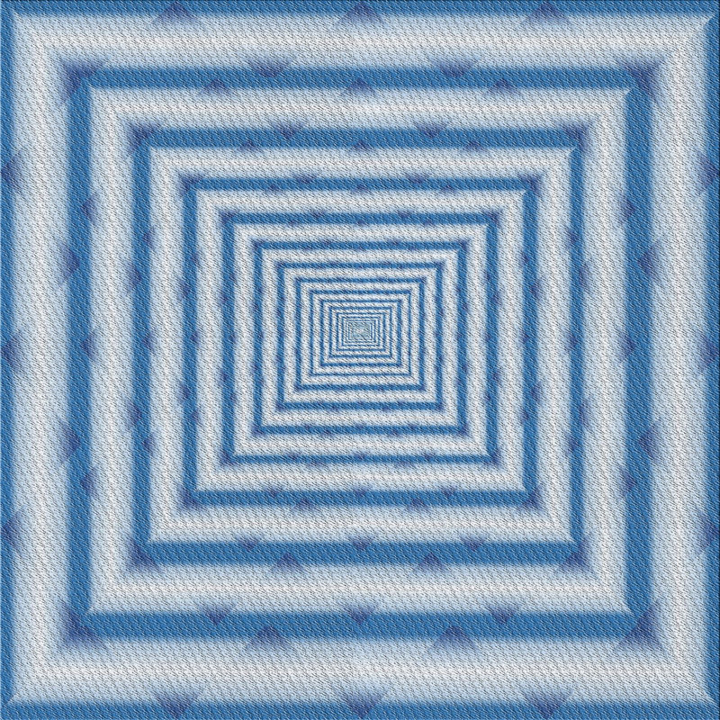 Tapis bleu, Carré 6 pi