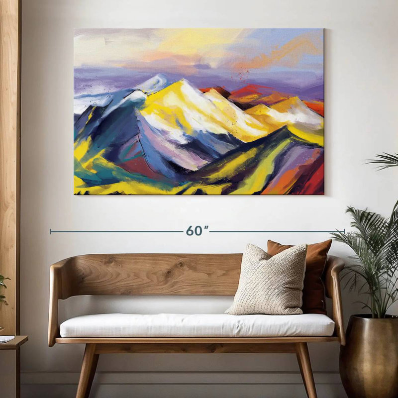 Paysage abstrait Avery Ridge, H 34 po x l 51 po