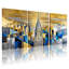 Ensemble de 3 reproductions d'art sur toile abstraites avec villes et pays-499751376
