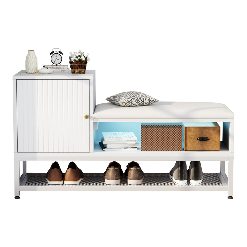 Darshi Faux Leather Upholstered Storage Bench