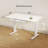 Seila Glass Top Height Adjustable Standing Desk, Computer Desk with Drawer, USB Port and Type-C Port-1314145703-1314145704