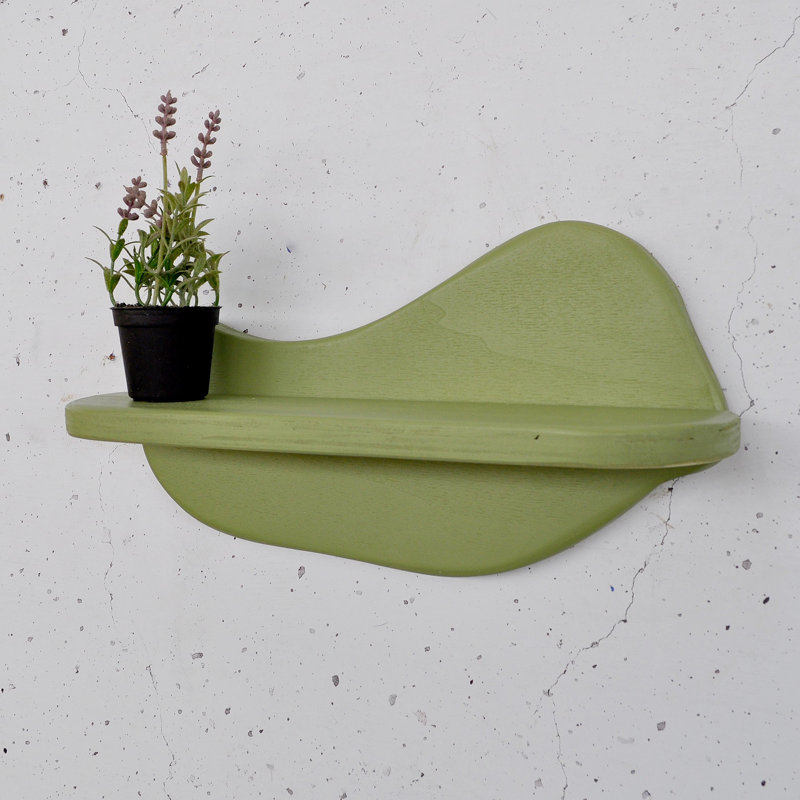 100% Plywood Colorful Wall Mounted Accent Shelf