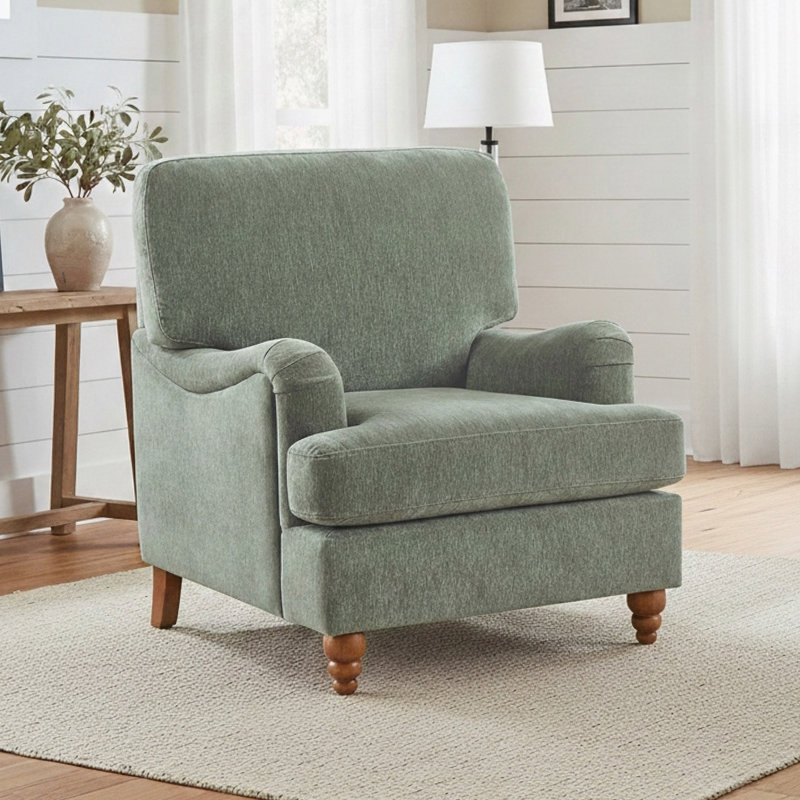 Fauteuil en tissu sauge, Sauge