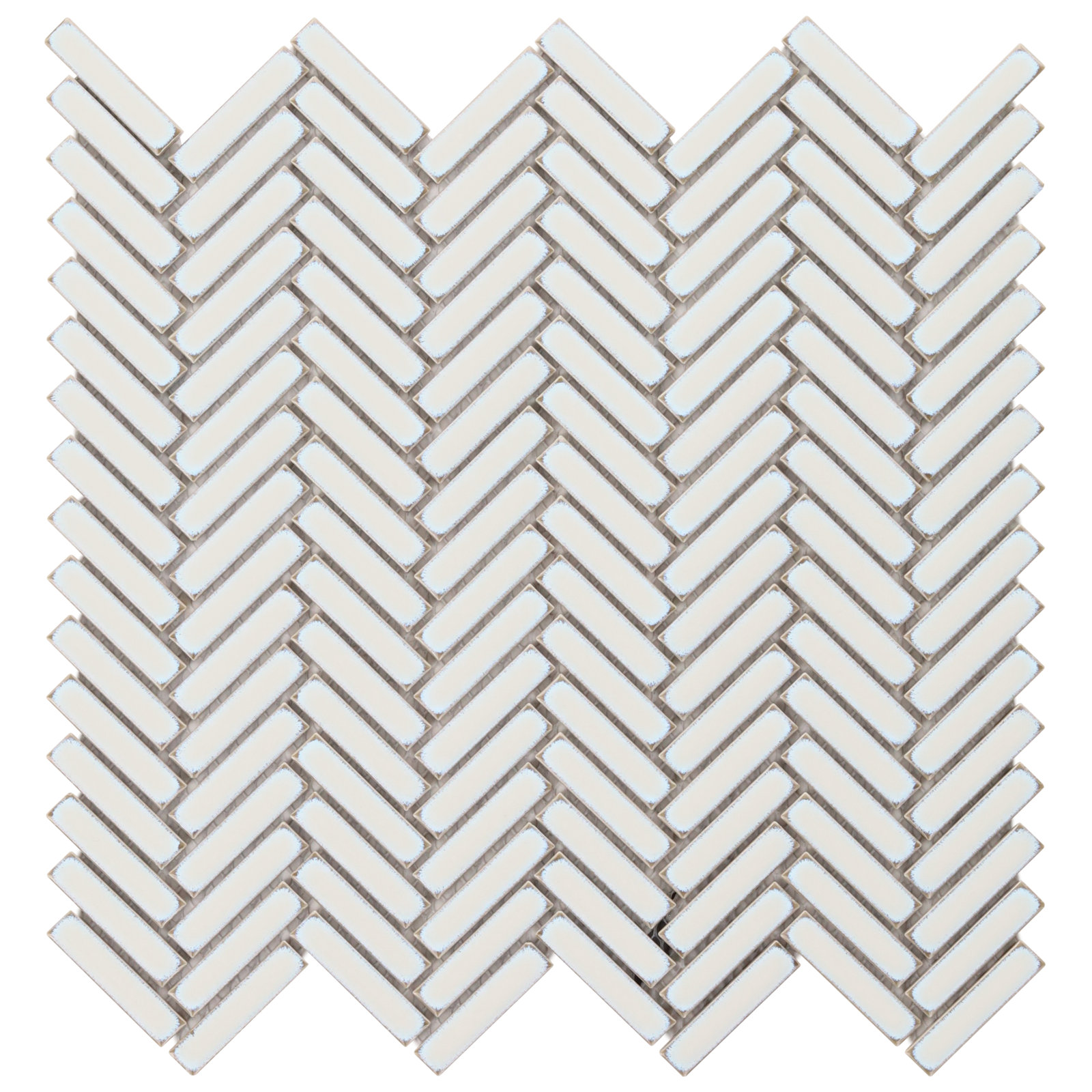 11" x 11" Porcelain Mosaic Tile, Snow White