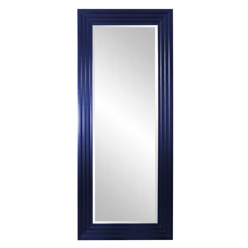 Miroir pleine longueur Amy, 82 po x 34 po, Bleu marine