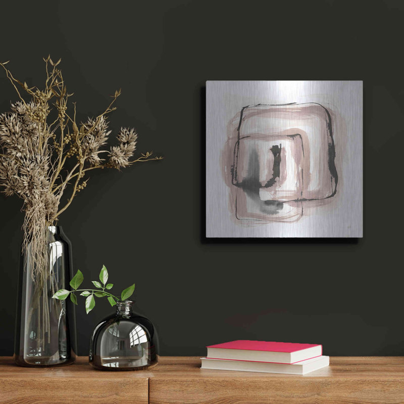 Brayden Studio 'Lost in Squares III' by Chris Paschke, Metal Wall Art, 12" H x 12" W