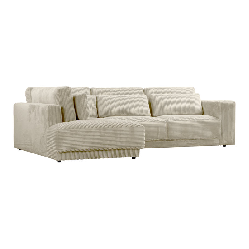 Kynston 4 Seater Sofa & Chaise, Beach, Left Hand Facing