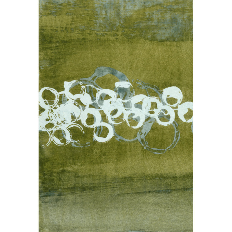 Green Orbs I - Painting, Wrapped Canvas, 91cm H x 61cm W