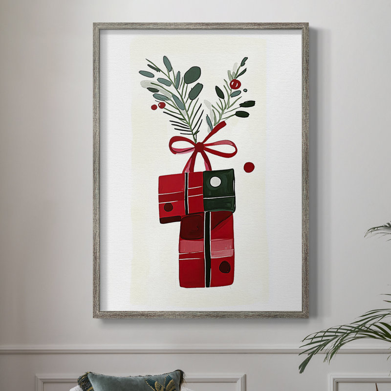 «Christmas Holiday Art» DCCCLXIX, reproduction d'art encadrée - bois massif XMA171535, H 15 po x l 12 po