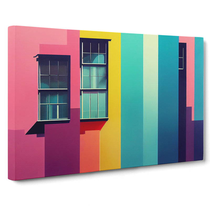 Colourful Architecture - Wrapped Canvas, 35cm H x 50cm W x 3cm D