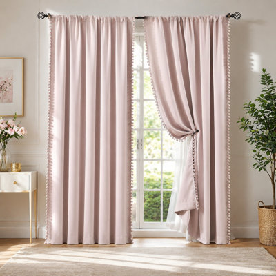 Rideaux occultant pour fille rose