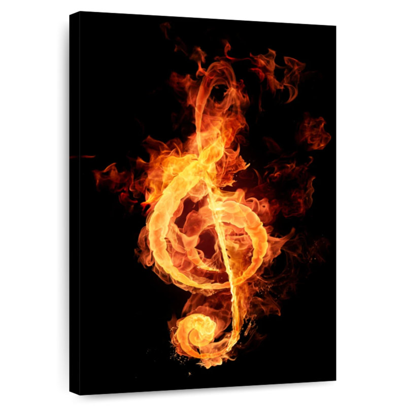 Abarca Flame G Clef, H 24 po x l 16 po