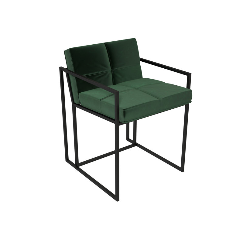 Wattripont Velvet Armchair, Brass Brushed, Deep Green