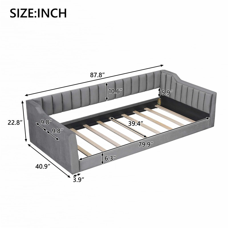 Upholstery Daybed, Gray