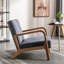 Chaise rembourrée en microfibre de style rétro-2038358725
