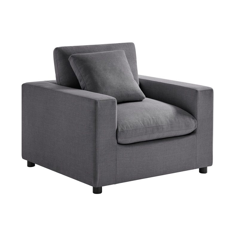 Fauteuil Jodina, Polyester gris