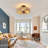 Semi Flush Mount Rattan Ceiling Light Fixture