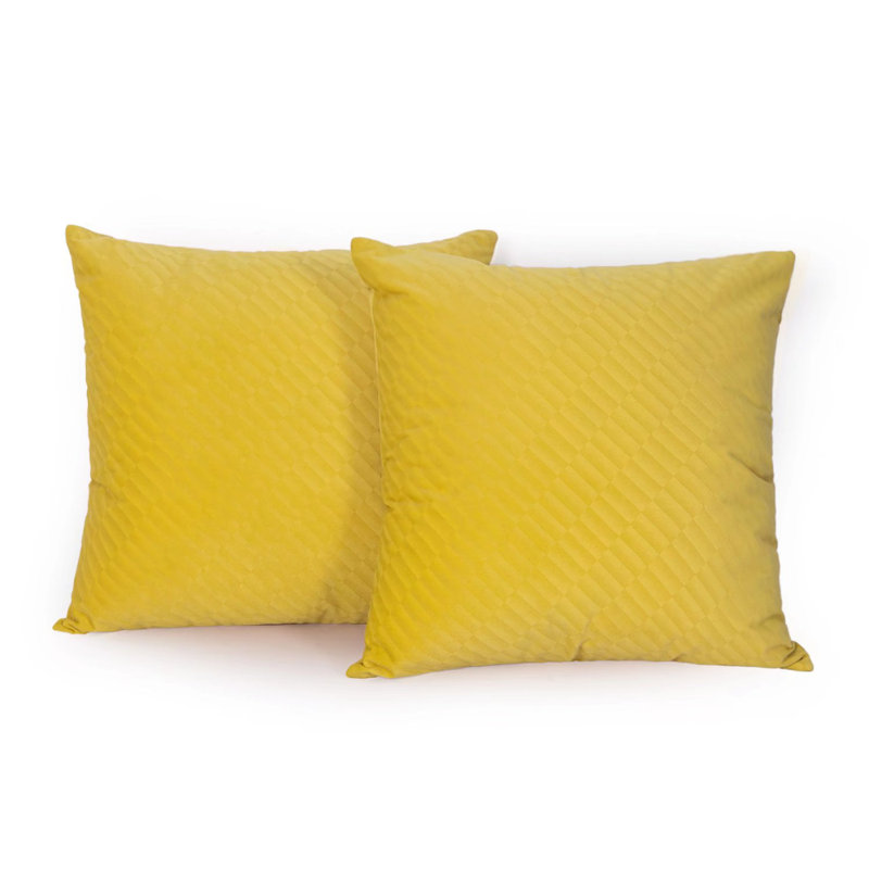Square Throw Pillow Cover Yellow, Yellow