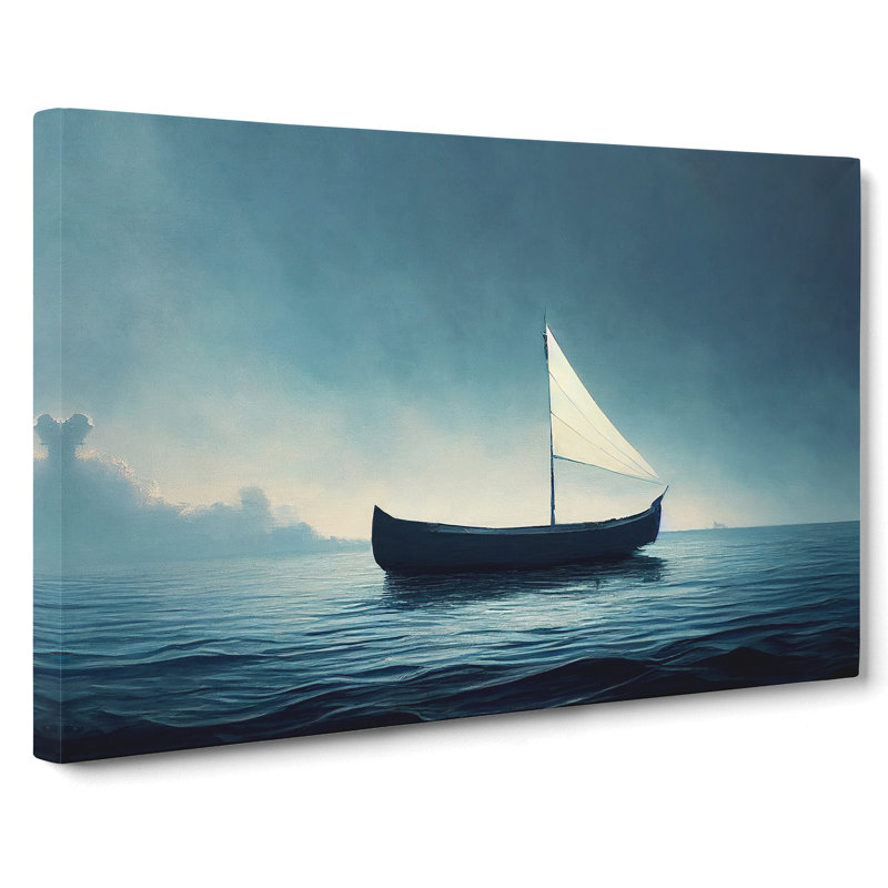 Solo Sailing Boat Vol.2 - Wrapped Canvas Painting, 35cm H x 50cm W x 3cm D