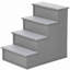 Escaliers pour animaux de compagnie, petites marches pour animaux avec housse rembourrée amovible pour chiens et chats jusqu'à 22 lb, gris
