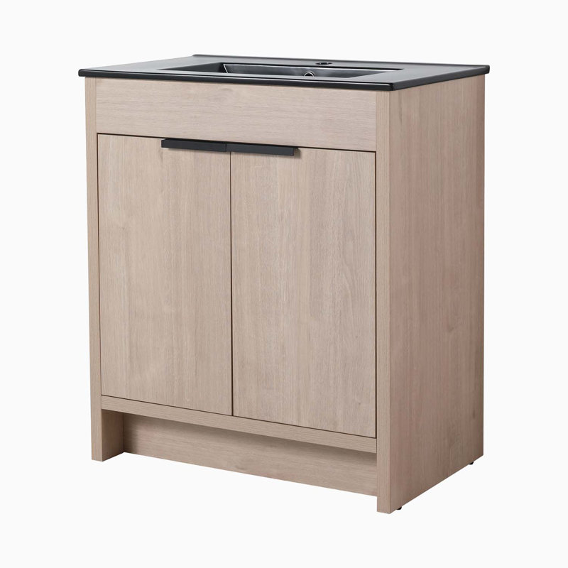 Ensemble de meuble-lavabo simple 30 po Fleuriel, Noir