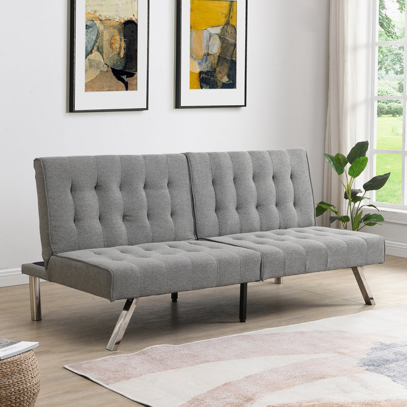 Gonnelli Armless Sofa, Modern Sofa, Accent Sofa, Gray Fabric Duplicate