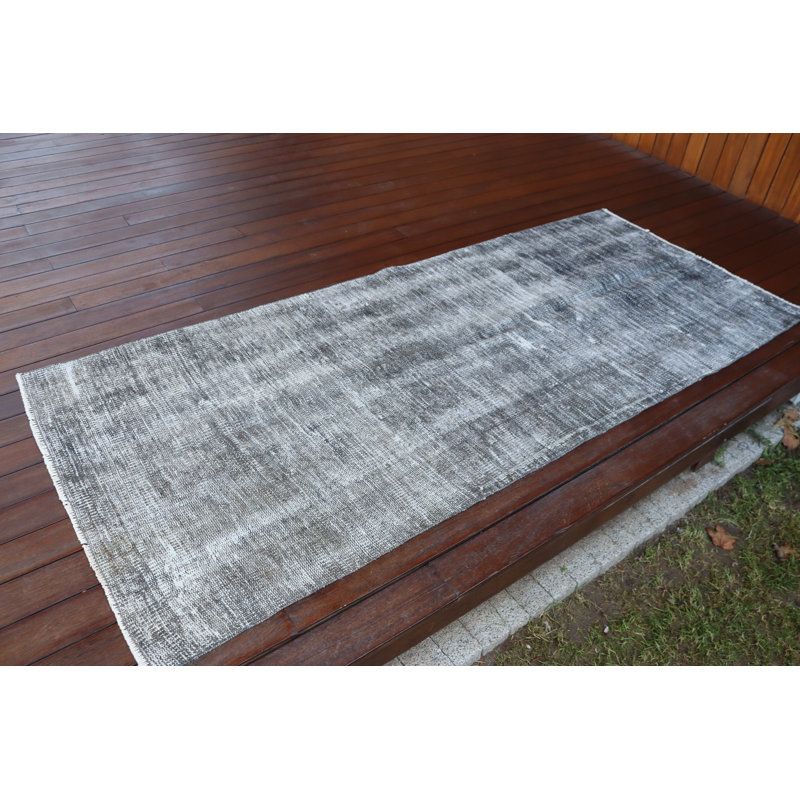 Tapis turc rétro tissé à la main dans des tons de terre riches pour le salon et la chambre à coucher