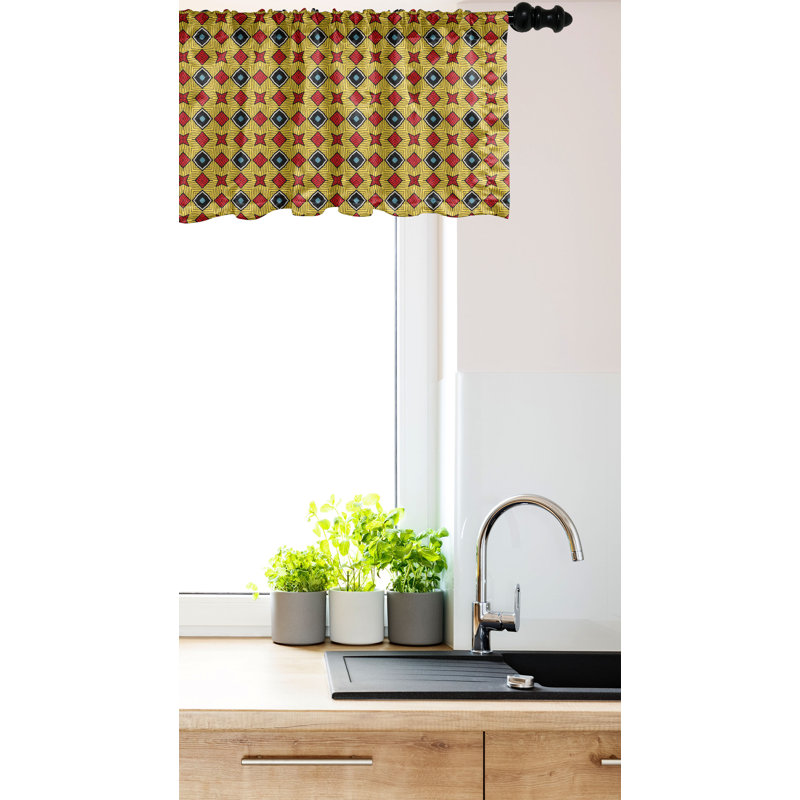 Ensemble de 2 cantonnières à motif abstrait Ambesonne, L 54 po x L 12 po