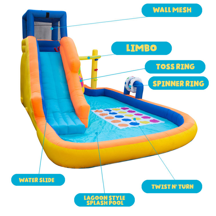Twister,　Water　Bounce　Reviews　Toss　with　Ring　Inflatable　Game　Limbo,　Park　Wayfair　Banzai　House
