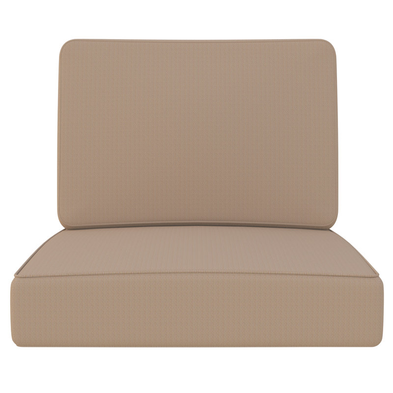 Argyri Outdoor Deep Seat Cushion, 25 x 25.5 x 5 Inch High-Density Foam Patio Chair Cushion with Water-Repellent & UV-Resistant Cover, Tear-Resistant Seat & Back Cushion for Chairs, Sofas