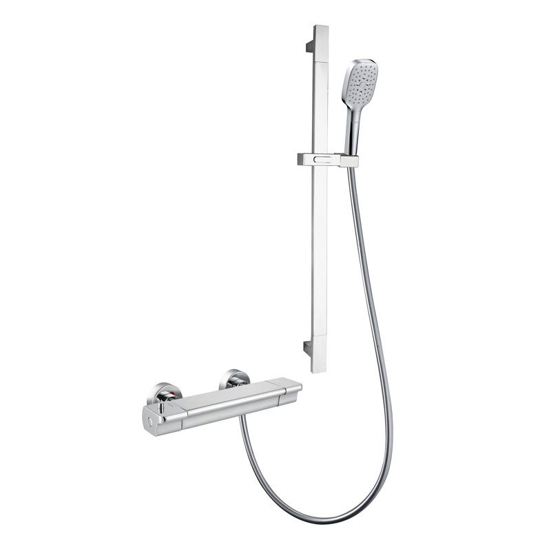 Robinet de douche thermostatique avec valve brute Brayden, Chrome