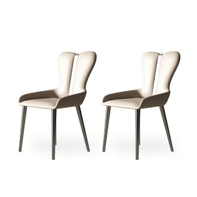 Chaise de salle à manger en cuir italien