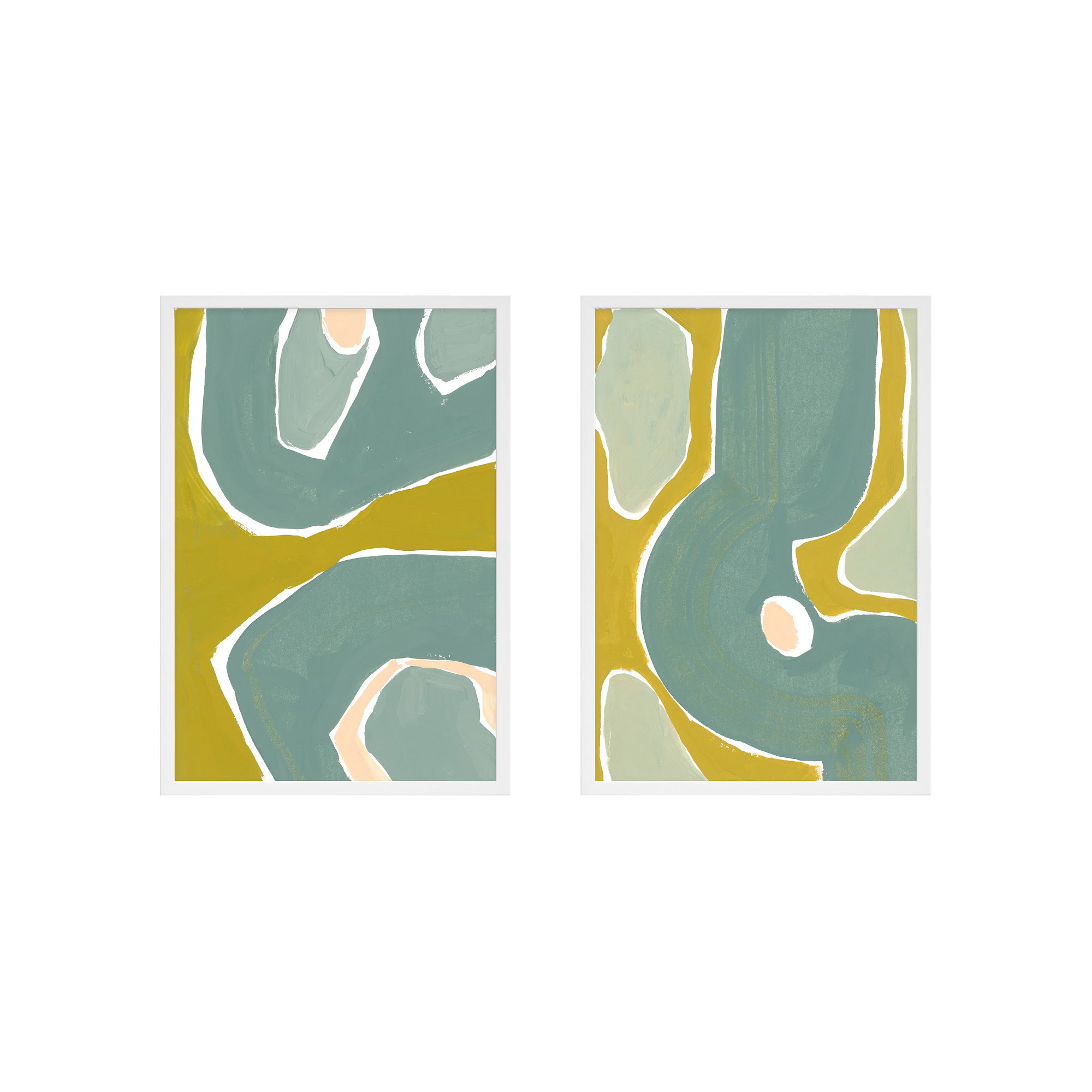 Green On Green by Andrea Stokes, White, 20" H x 14" W x 1.25" D