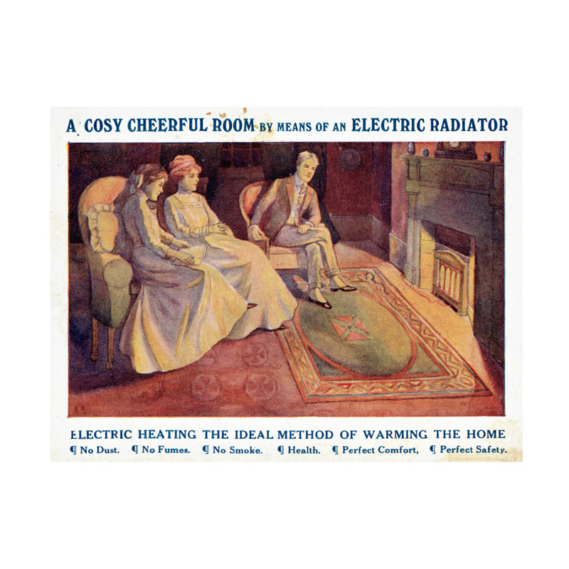 «English School Electric Radiiators For Home Heat», art sur toile, H 14 po x l 19 po