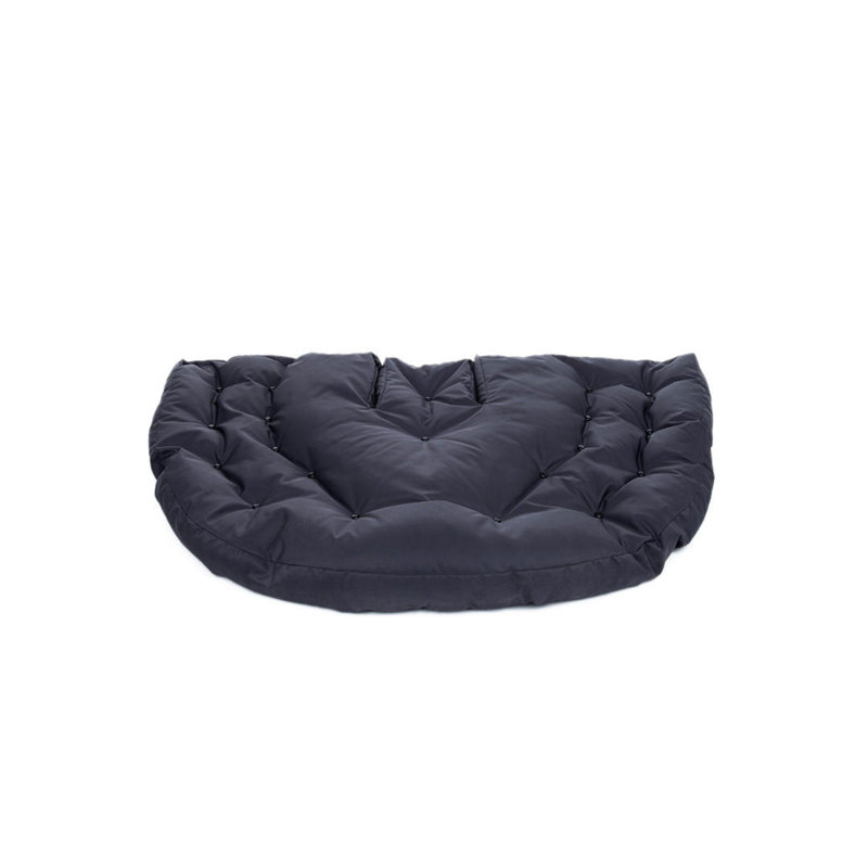 Fauteuil poire standard classique, 100 % polyester gris foncé
