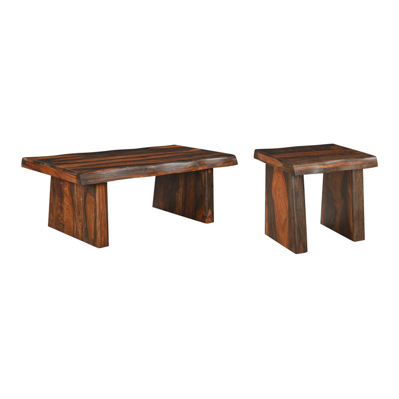 Ensemble de tables basses 2 pièces Chaliyah, Noyer