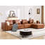 Canapé modulaire rembourré en cuir 5 pièces de 152,76 po de largeur-159961525