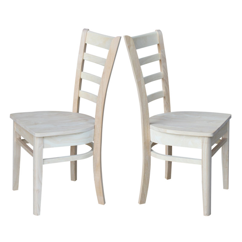 Alvery 17.7'' H Solid Wood Side Chair, Unfinished