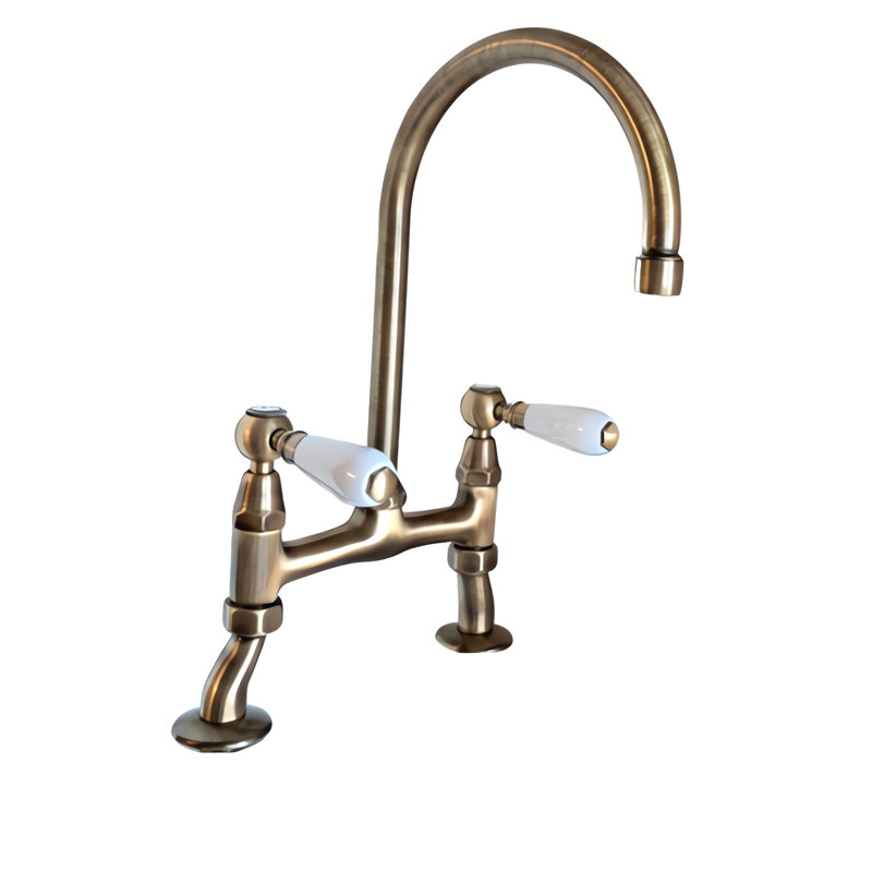 Tevere Cranked Leg Bridge Tap, Bronze