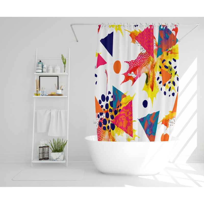 Fleenor Polyester Shower Curtain, 168cm H x 168cm W