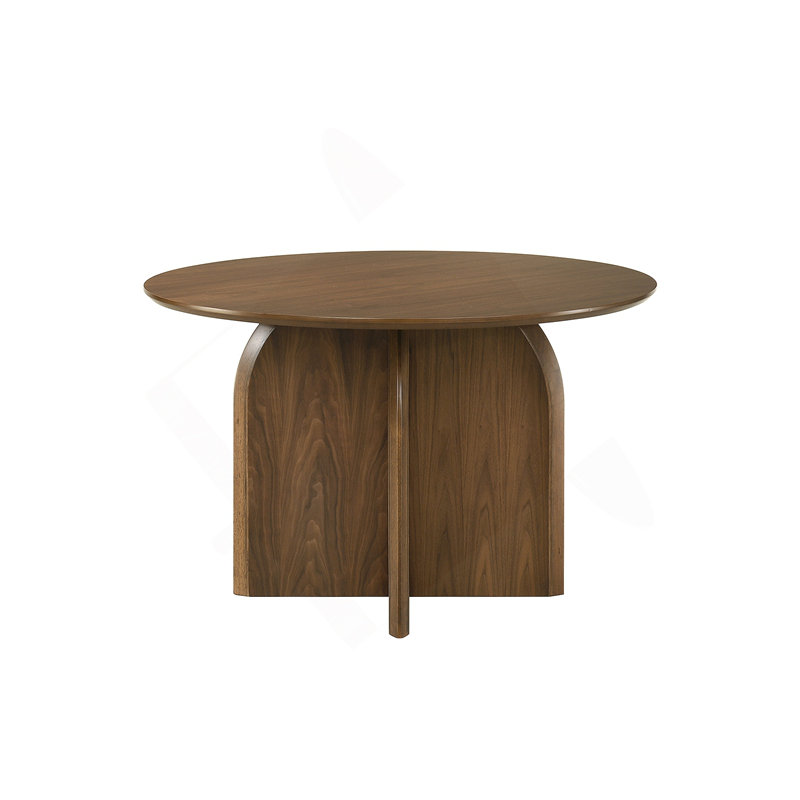 Dark Walnut Round Dining Table