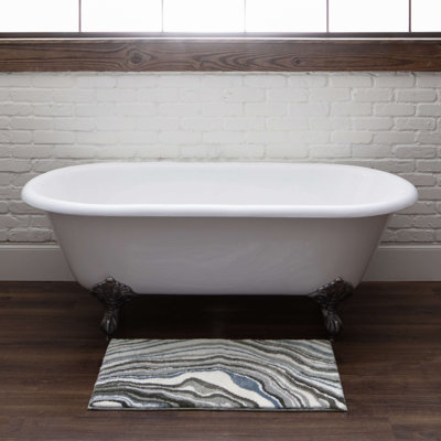Alyxandrea Abstract Memory Foam Machine Washable Bath Rug