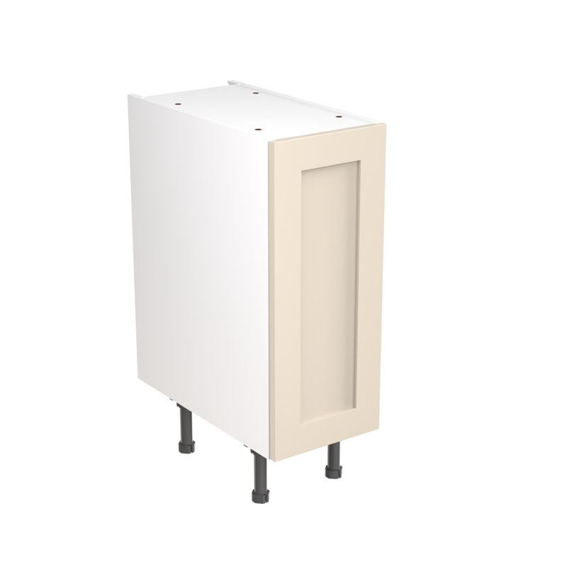 KitchenKit Flatpack Shaker Ultra Matt Base Unit, 87cm H x 30cm W x 57cm D, Cashmere