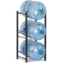SpaceAid Bamboo Stackable Water Bottle Storage Rack Organizer, (3-Tier,  Hold 12 Bottles)