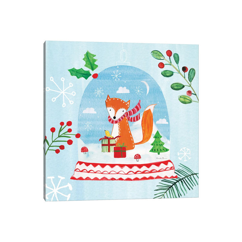 Snow Globe Animals III by Farida Zaman - Wrapped Canvas Painting, 66.04 cm H x 66.04 cm W x 1.91 cm D