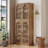 36 Pairs Farmhouse Shoe Storage Cabinet With 4 Slatted Doors & 9 Shelves For Entryway