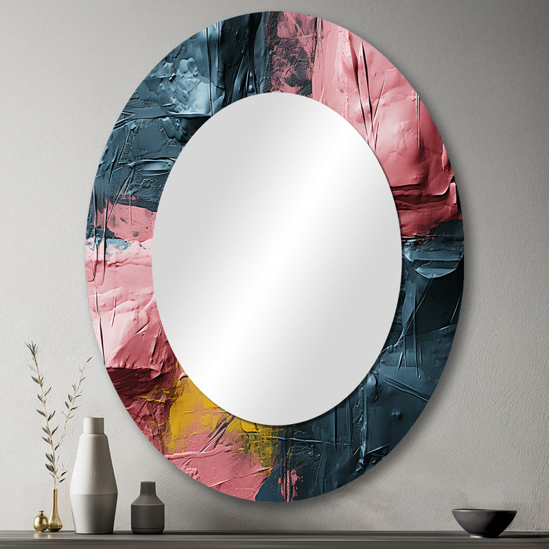 Sicily - Large Oval Wall Mirror On Metal, 43" x 33"