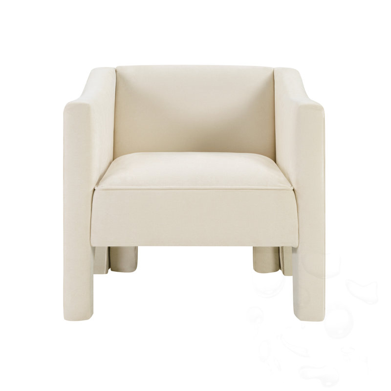 Fauteuil moderne rembourré, Beige