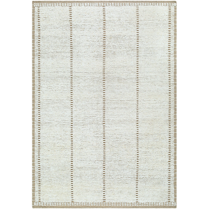 Johan Hand Knotted Wool Geometric Area Rug, Rectangle 2' x 3'